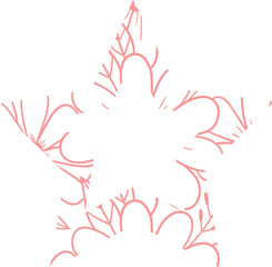 Star frame abstract background drawing.
