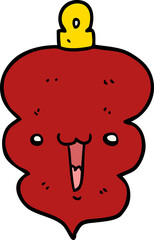 cartoon christmas decoration bauble