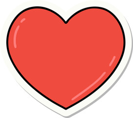 sticker of tattoo in traditional style of a heart