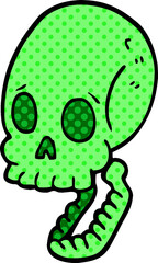 cartoon doodle skull