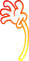 warm gradient line drawing of a cartoon hand gestures