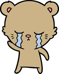 crying cartoon bear