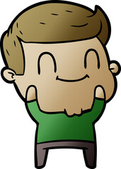 cartoon friendly man