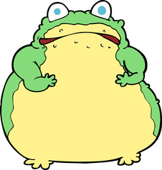 cartoon fat toad