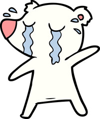 sad little polar bear cartoon