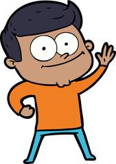 cartoon happy man