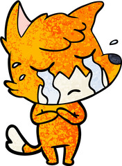 crying fox cartoon