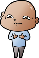 Obraz premium cartoon nervous man