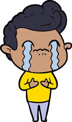 cartoon man crying