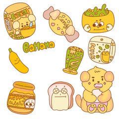 Bear and Banana Breakfast and banana flavored snacks.