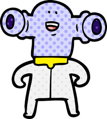 friendly cartoon alien