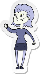 sticker of a cartoon vampire girl