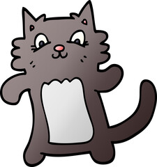 cartoon doodle happy cat