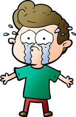 cartoon crying man