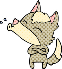 howling wolf cartoon