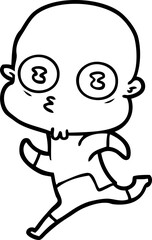 cartoon weird bald spaceman