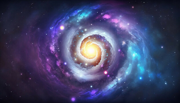 Cosmic background spirituality meditation new quality universal colorful technology design illustration image, generative ai