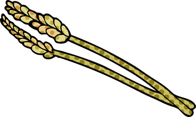 cartoon doodle wheat