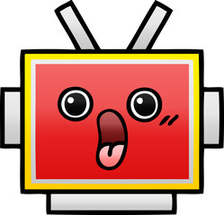 gradient shaded cartoon of a robot head