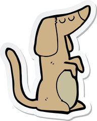 sticker of a cartoon dog