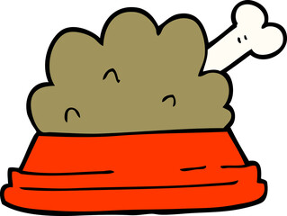 cartoon doodle pet food