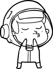 cartoon confident astronaut © lineartestpilot