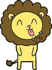 happy cartoon lion