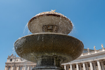 The fountain in  Papal Basilica of Saint Peter in the Vatican