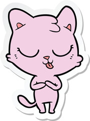 sticker of a cartoon cat