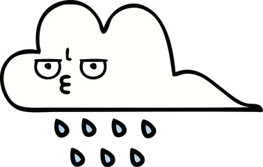 cute cartoon of a rain cloud