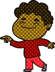 cartoon friendly man