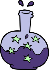 cartoon doodle magic potion