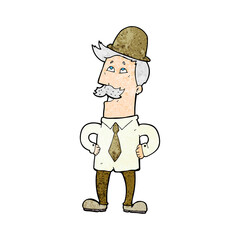 cartoon old man
