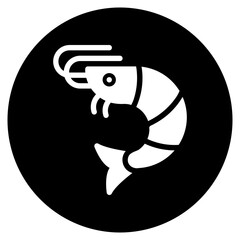 Shrimp glyph icon