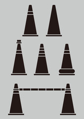 Various forms of triangular cone roadblocks 14