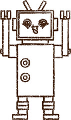 Robot Charcoal Drawing