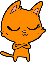 calm cartoon cat