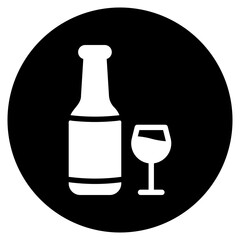 wine bottle glyph icon