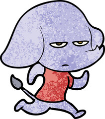 annoyed cartoon elephant