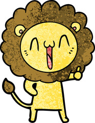 happy cartoon lion