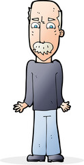 cartoon dad shrugging shoulders