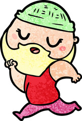 cartoon man with beard