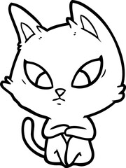 confused cartoon cat