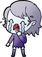 cartoon crying vampire girl