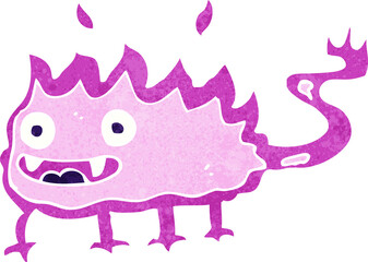 cartoon little fire demon