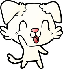 Obraz premium laughing cartoon dog