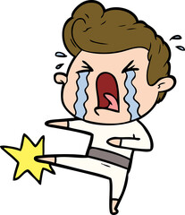 Obraz premium cartoon crying man