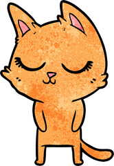 calm cartoon cat