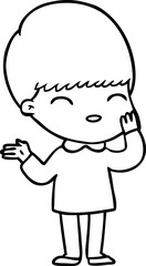 happy cartoon boy