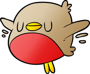 cute cartoon christmas robin